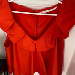 Zara Red Doll Blouse
